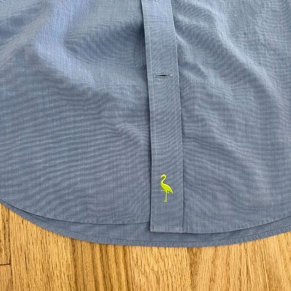 Tailorbyrd collection solid blue button down‎ long sleeve shirt small cotton - Picture 3 of 4